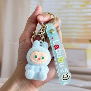 New Cute Sky Blue Laboo Bunny Keychain